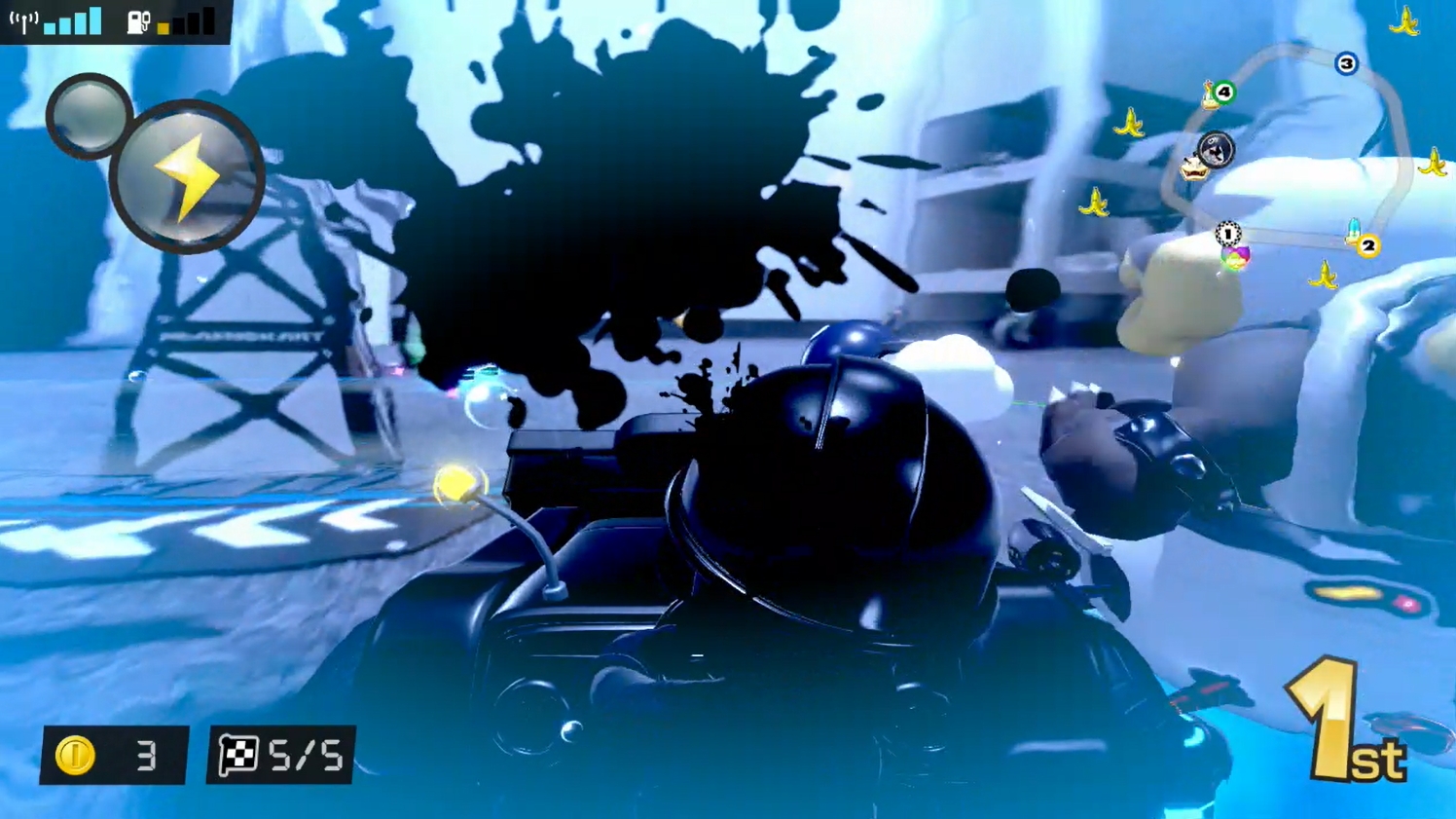 画面が墨で邪魔されてしまった