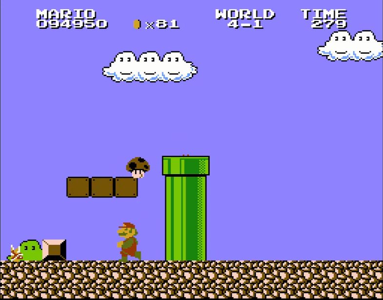 「スーパーマリオ2」の名物キャラである毒キノコ。空中の隠しブロックに潜んでいることもあるので実に厄介だ