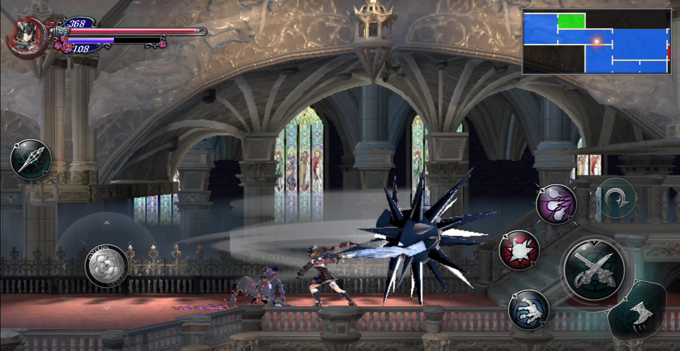 最初はこんなに小さい鉄球だが、シャードの強化でこんなにもド派手に