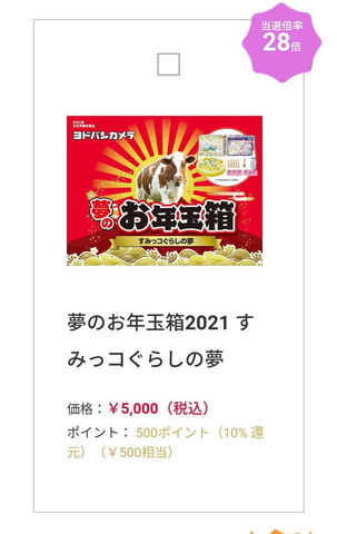 ヨドバシ　お年玉箱 Switchもあるぞ！ ヨドバシ・ドット・コムにて毎年恒例の「夢のお年玉