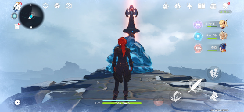 覆われた氷を砕くためにはフィールド上に点在する「深紅の石」を持ってくる必要がある