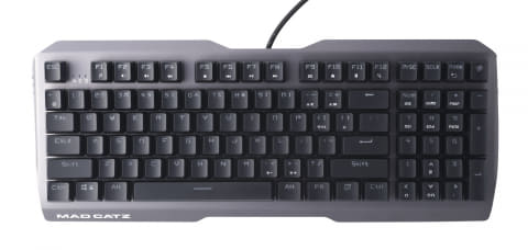 Mad Catz、アルミボディのスタイリッシュ赤軸メカニカルキーボード