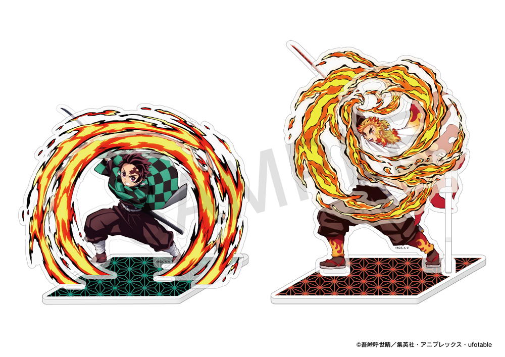 「ポップアップアクリルマスコットセット＜炭治郎＆杏寿郎＞」価格：3,500円（税込）