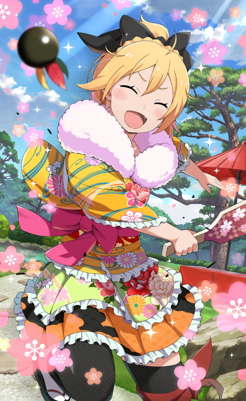 お正月っぽい衣装を着たフェルトが登場