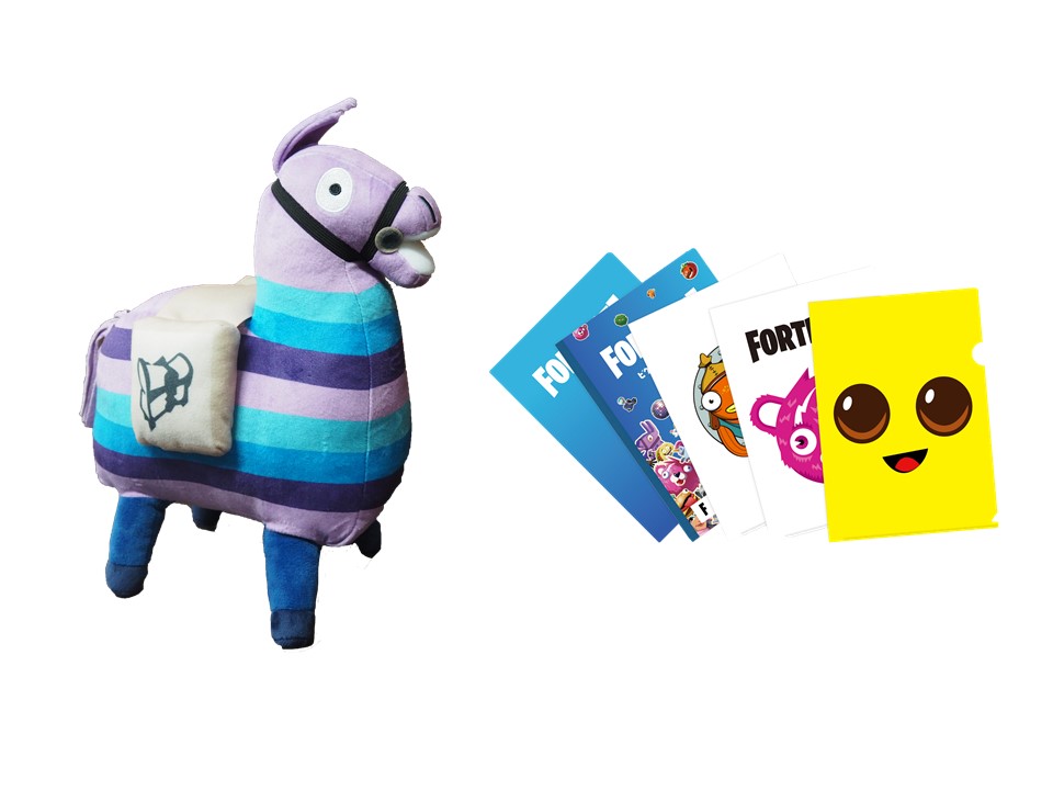 フォートナイト　クリアファイル5枚セット＋ラマぬいぐるみ