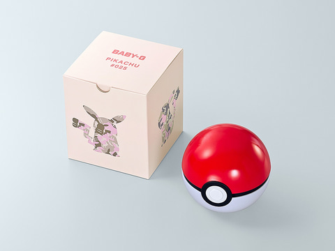 BABY-G &amp; Pokémonコラボレーションモデル第2弾 ピカチュウ ポケモン「ピカチュウ」BABY-Gコラボウォッチ、モンスターボール型