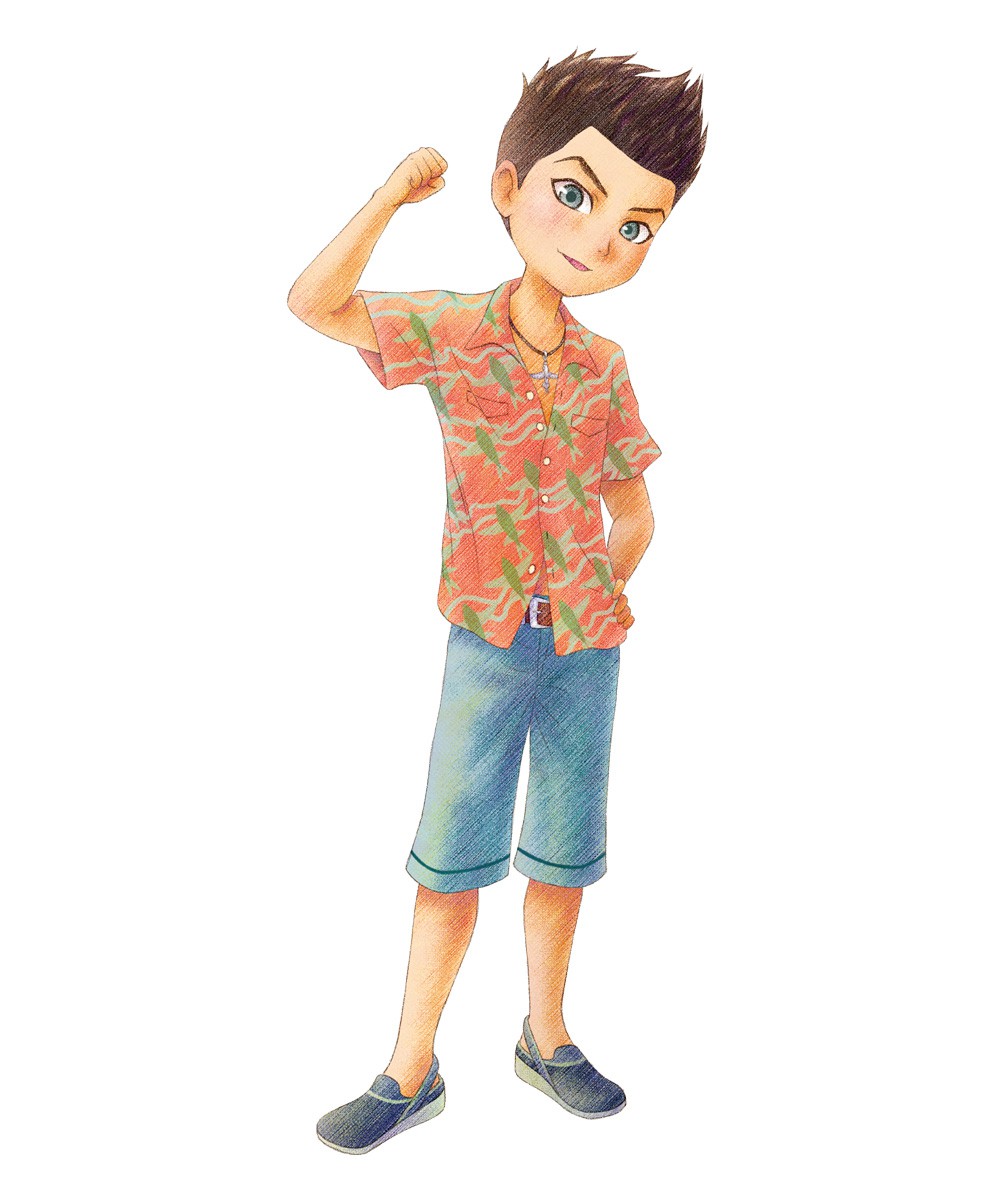 兄貴肌の街の漁師。何でも笑い飛ばしてしまう気楽な性格。海が大好きで、いつまでもこの美しい海と暮らしたいと思っている