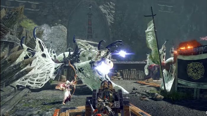 PVでは数多のモンスターに様々な兵器を用いて戦うハンターと里のキャラクターの姿が確認できる。どのようなシステムで行なわれ「ヌシ」がどれ程の強さなのかは想像できないが、やり応えはかなりのモノと予想できる