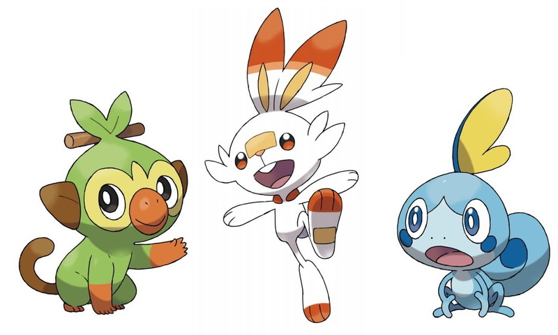 左からサルノリ、ヒバニー、メッソン