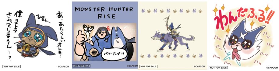 コメント賞：オリジナルイラストステッカー 4枚セット/抽選で70名（大きさ：各6.5cm）