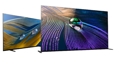 4K有機ELテレビ BRAVIA XR （左から）『XRJ-65A80J』（65V型）、『XRJ-65A90J』（65V型）