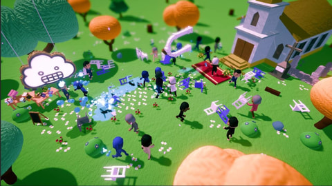 イタズラ雲が人間界に大混乱をもたらすSwitch/Xbox One「レイン