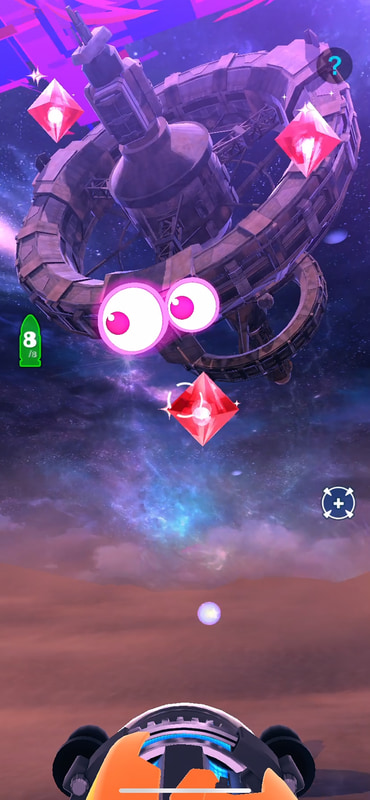 戦い方は簡単で、本体の周りを回っているクリスタルに照準を合わせてタップするだけ