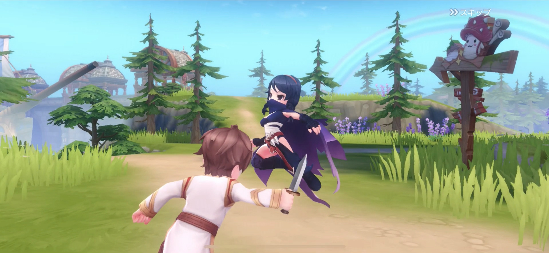 謎の女性アサシン、ルクスが襲撃されているところに出くわす