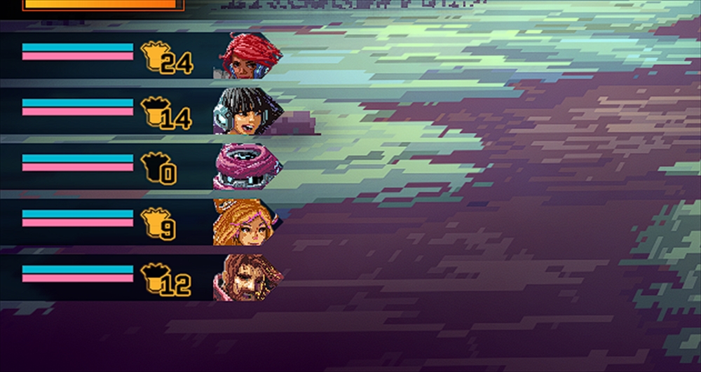 青いゲージがシールド、赤がライフ、盾のマークがシールドとなっている。シールドは失っても回復するので、シールドのみを消費にしていく立ち回りが求められる