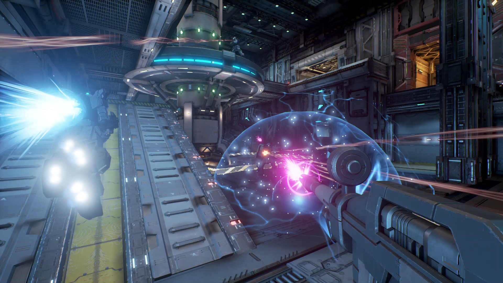 戦場はオリジナル。小惑星らしき場所に敷設された巨大施設で屋内外問わず激しい戦闘が繰り広げられる