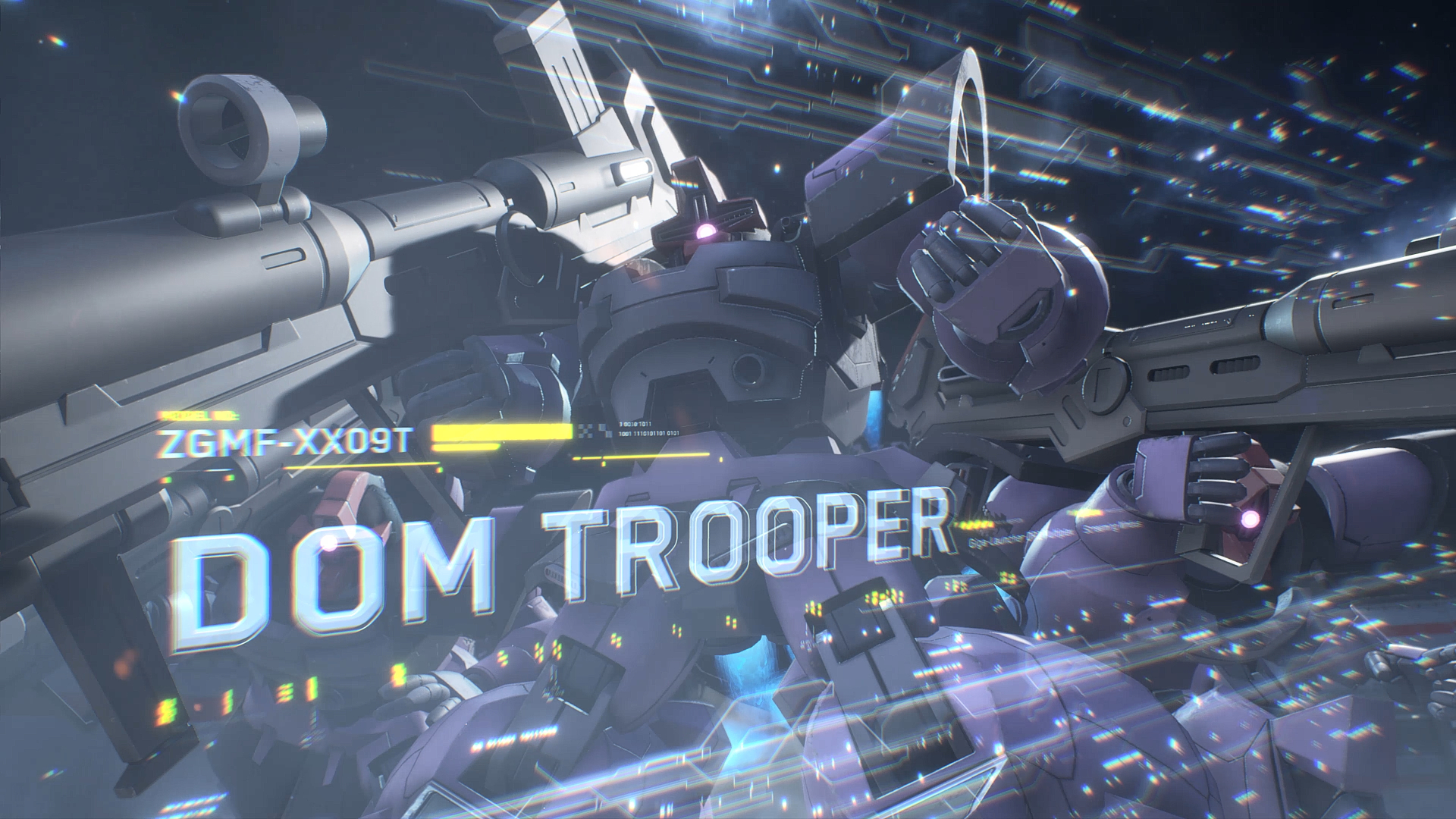 「機動戦士ガンダム SEED DESTINY」からはドムトルーパーが参戦。ビーム砲＆バズーカの複合メインウェポンとホバリング推進が特徴