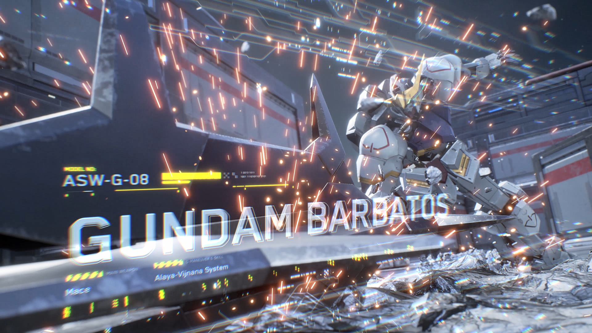 ガンダム・バルバトスはメインウェポンのメイスや太刀を用いた強力な近接攻撃が得意な機体