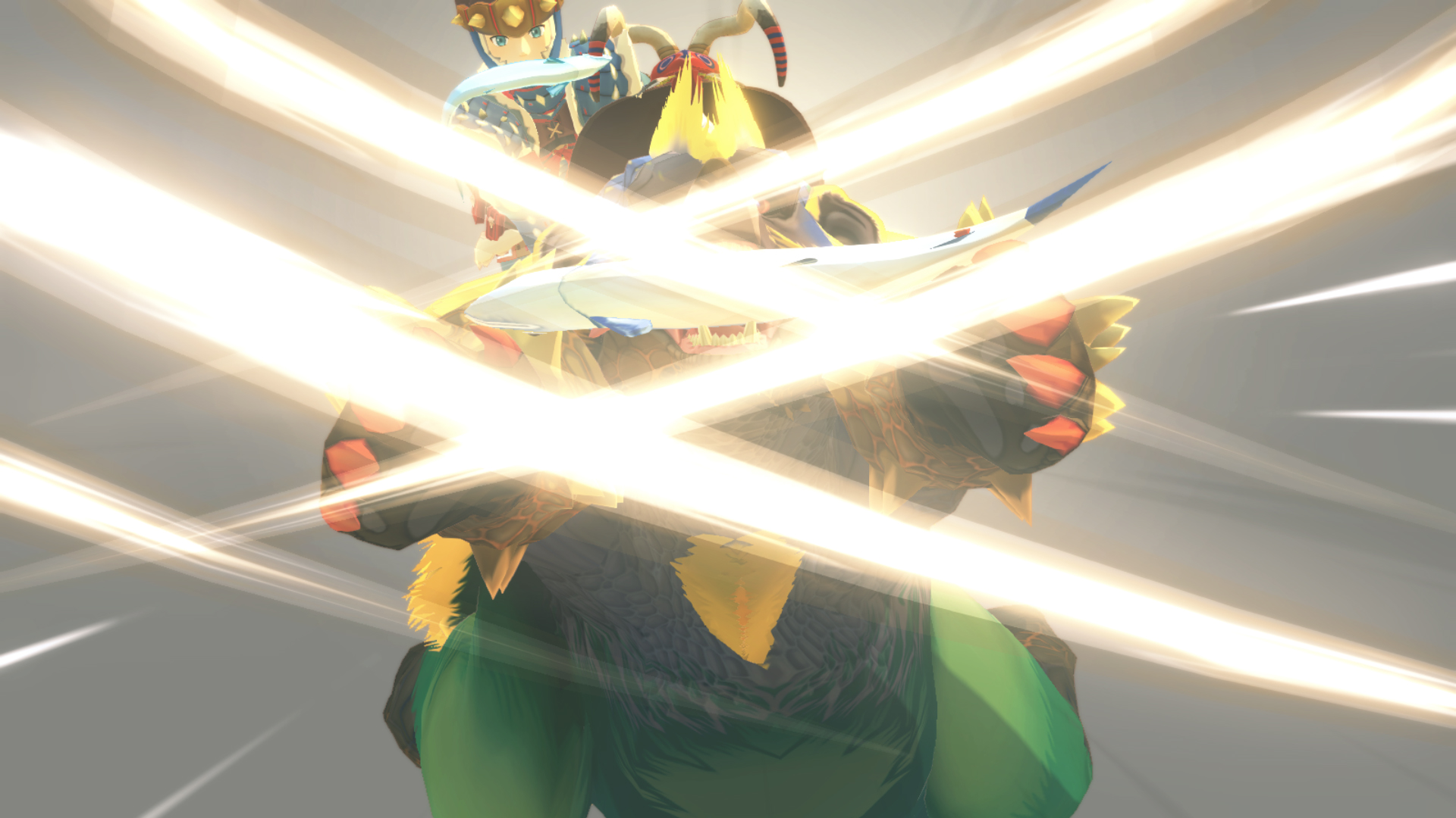 「絆ゲージ」を消費する事で様々なスキルを使用できる！「オトモン」と共に繰り出す大技はどれも派手で威力抜群だ！