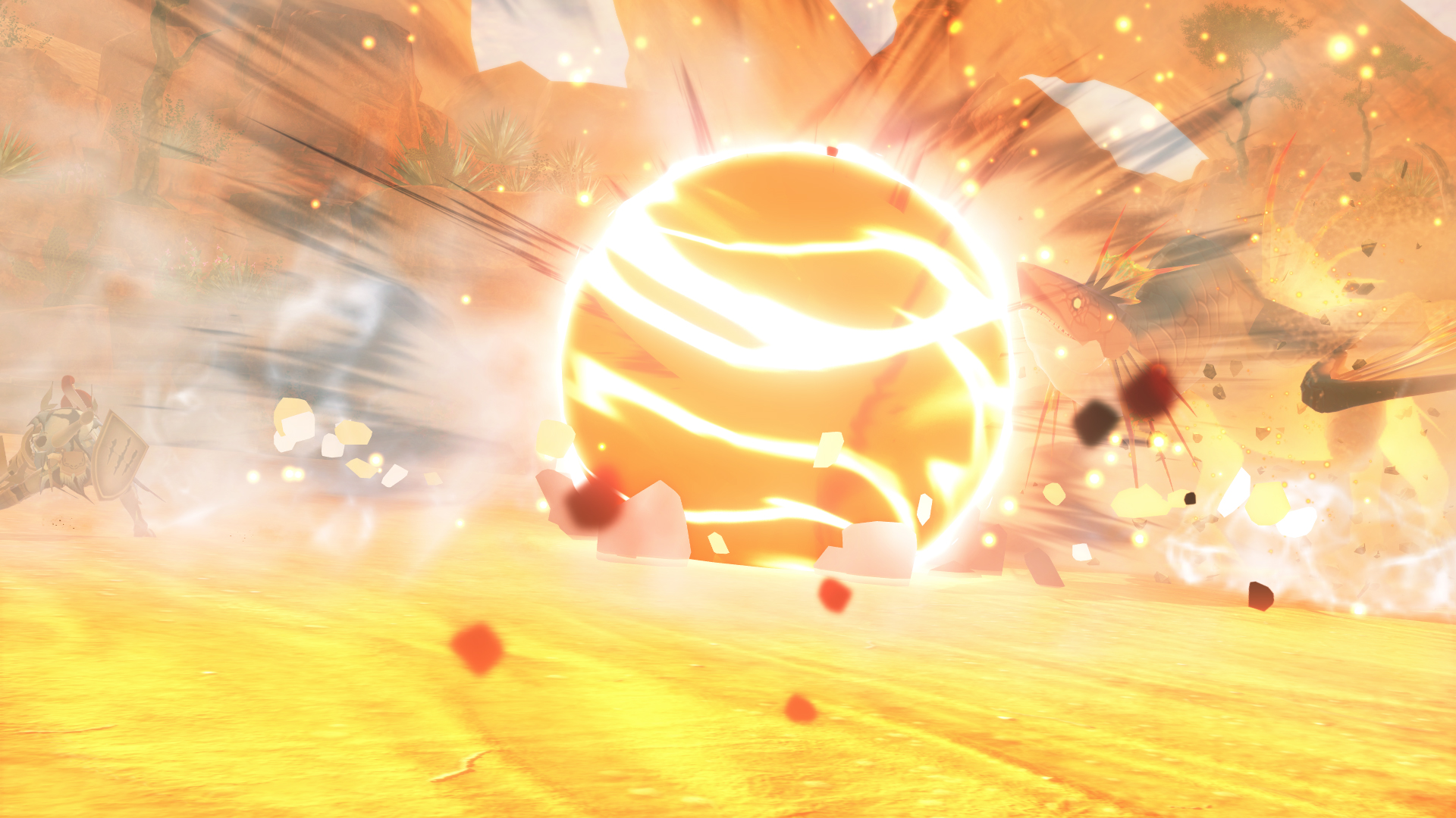 確かに「ガンランス」は他武器に比べて派手で、”遊びの変化”という意味で楽しみな装備だ。武器種より「オトモン」の種類を重視したというのも面白い