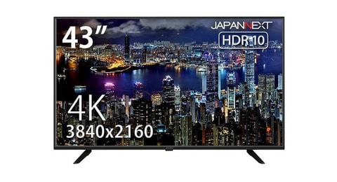 43インチPCモニター JN-VT4300UHDR 43型HDR対応4K液晶モニター「JN-VT4300UHDR」がJAPANNEXTより発売