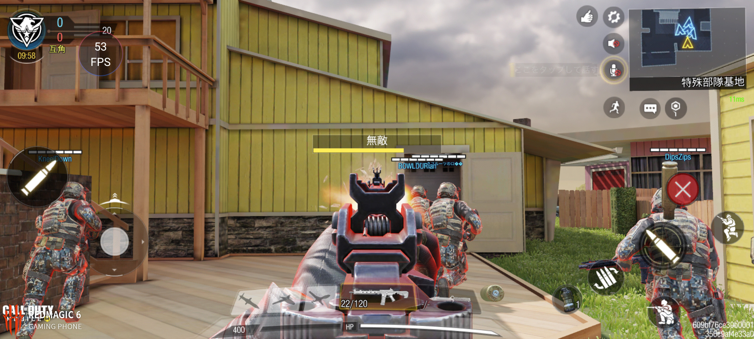 「Call Of Duty Mobile」のように何度死んでも生き返るタイプの場合、銃の連射が命綱。今回はかなり成績もよく、チームを勝利に導いたりできた!