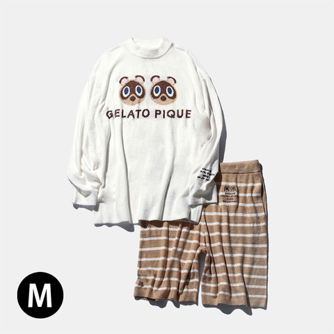 【処分間近】gelato piqueあつまれどうぶつの森 上下セット クリーム ジェラピケ×あつ森のルームウェア受注販売開始。スムーズィー