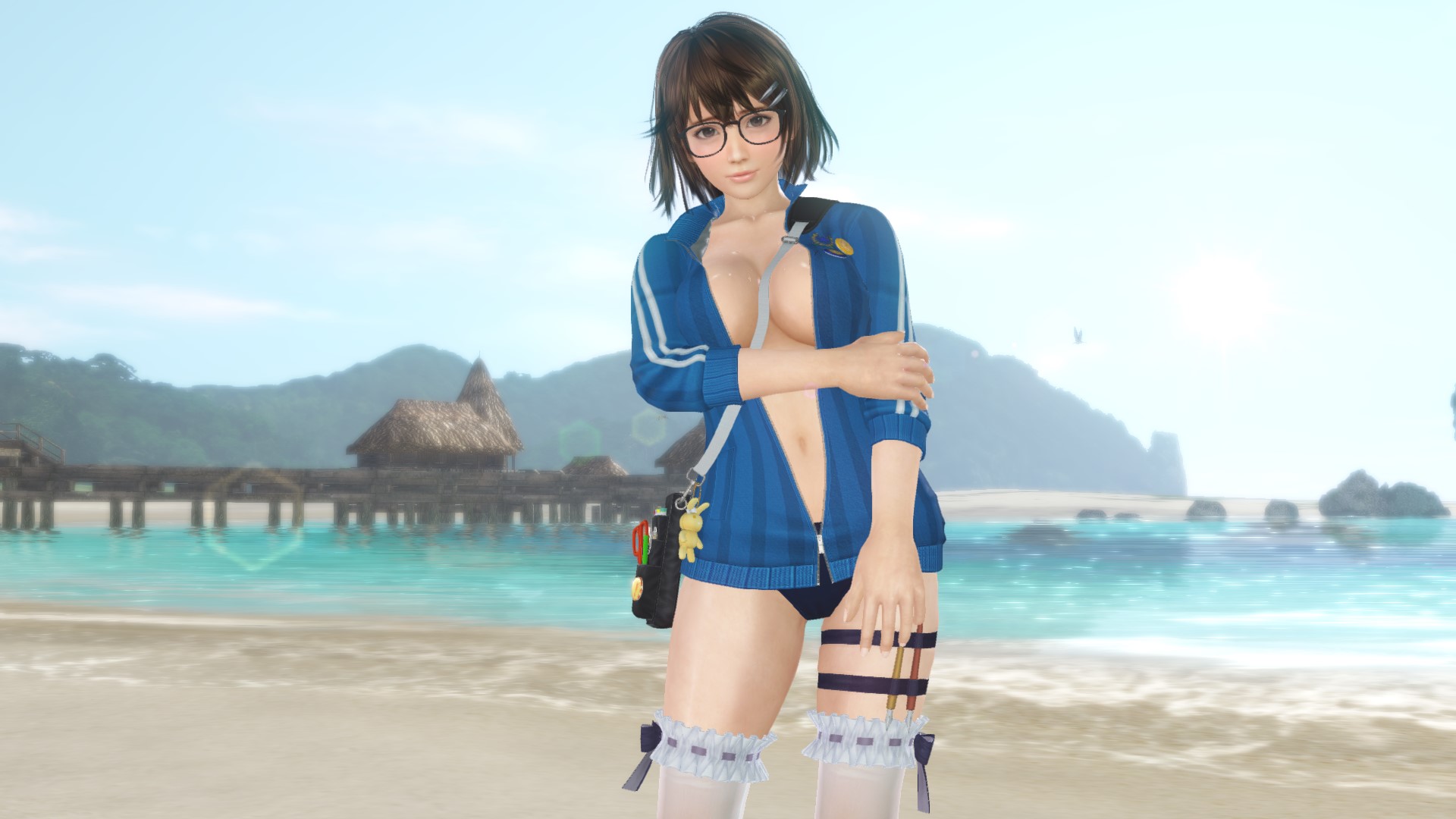 水着のスキルを最大覚醒させると「着くずれ」させることができ、ご覧のようなセクシーな姿に