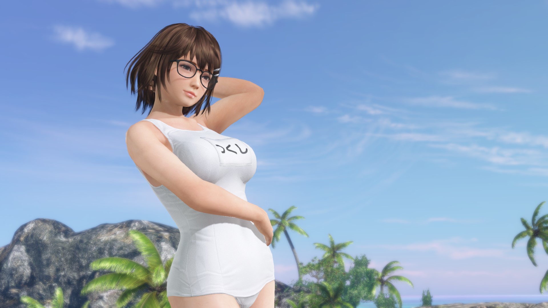 SR水着「白うさのスク水」