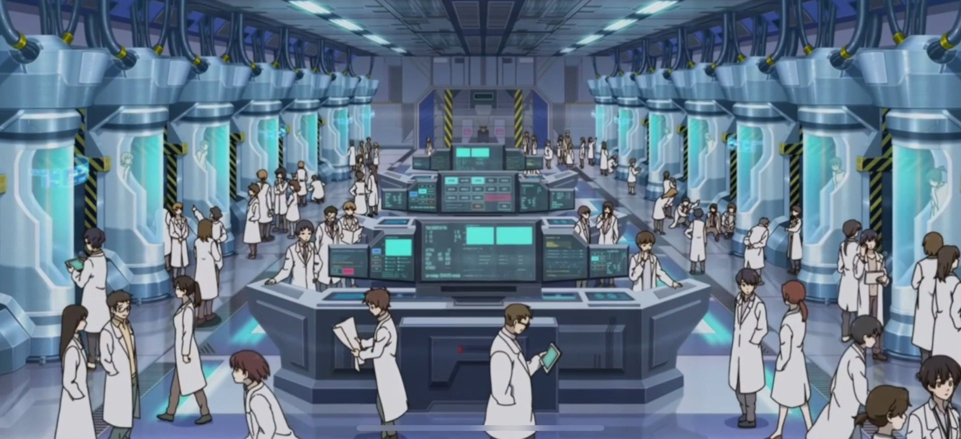 研究所のようだが、バーチャルゲームのテストシーン