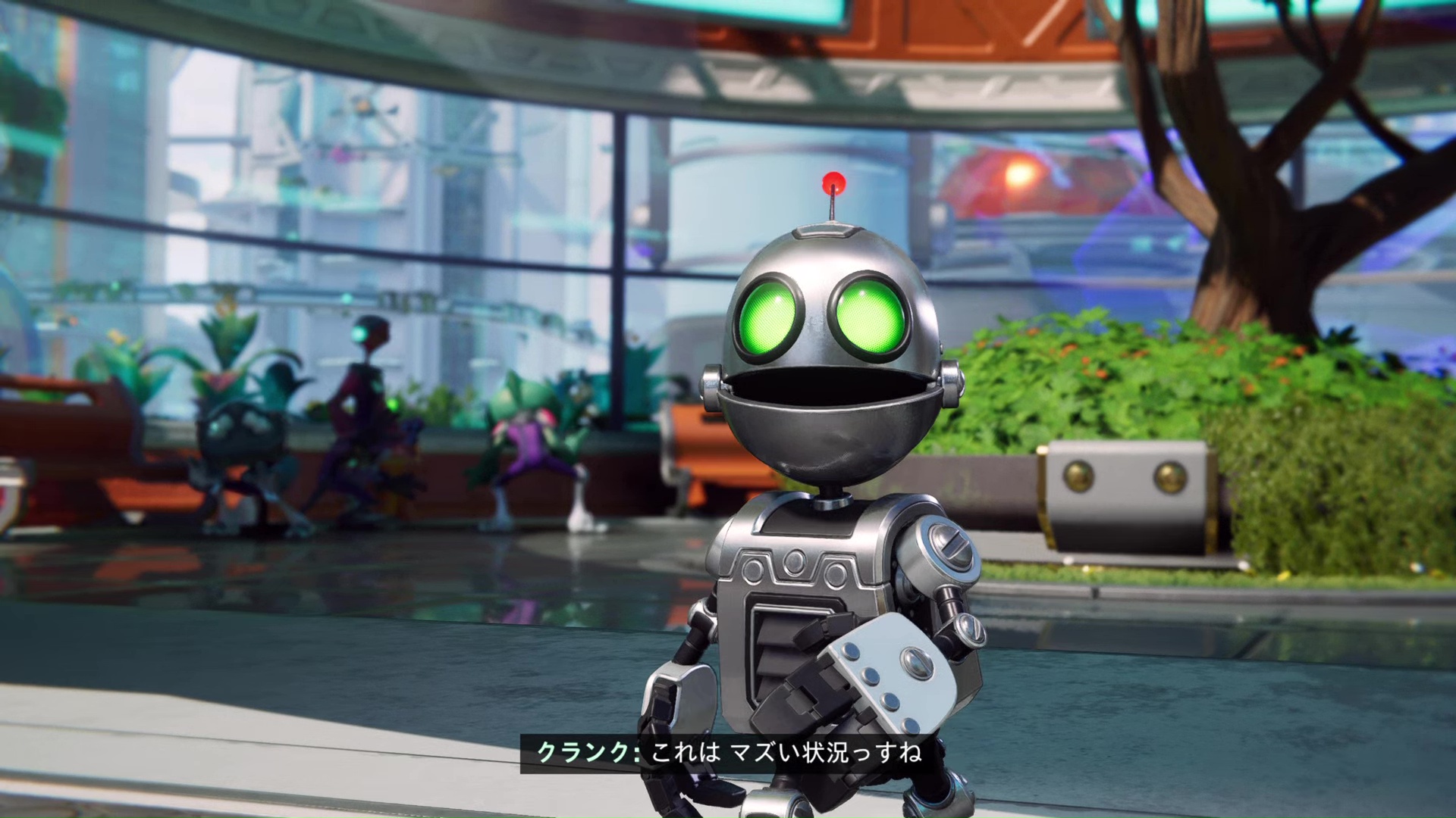 ラチェットの体、ドクター・ネファリウスの頭部など、映り込みの演出に注目