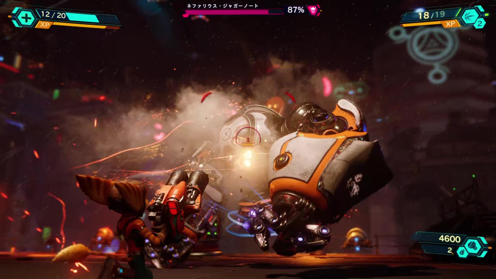 ボスとのバトルは、指で感じる振動からも状況を把握できる