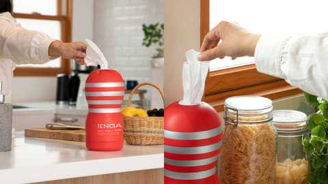 TENGA、”抜きやすく、抜いたあとも立ちやすい”縦型ティッシュケースを