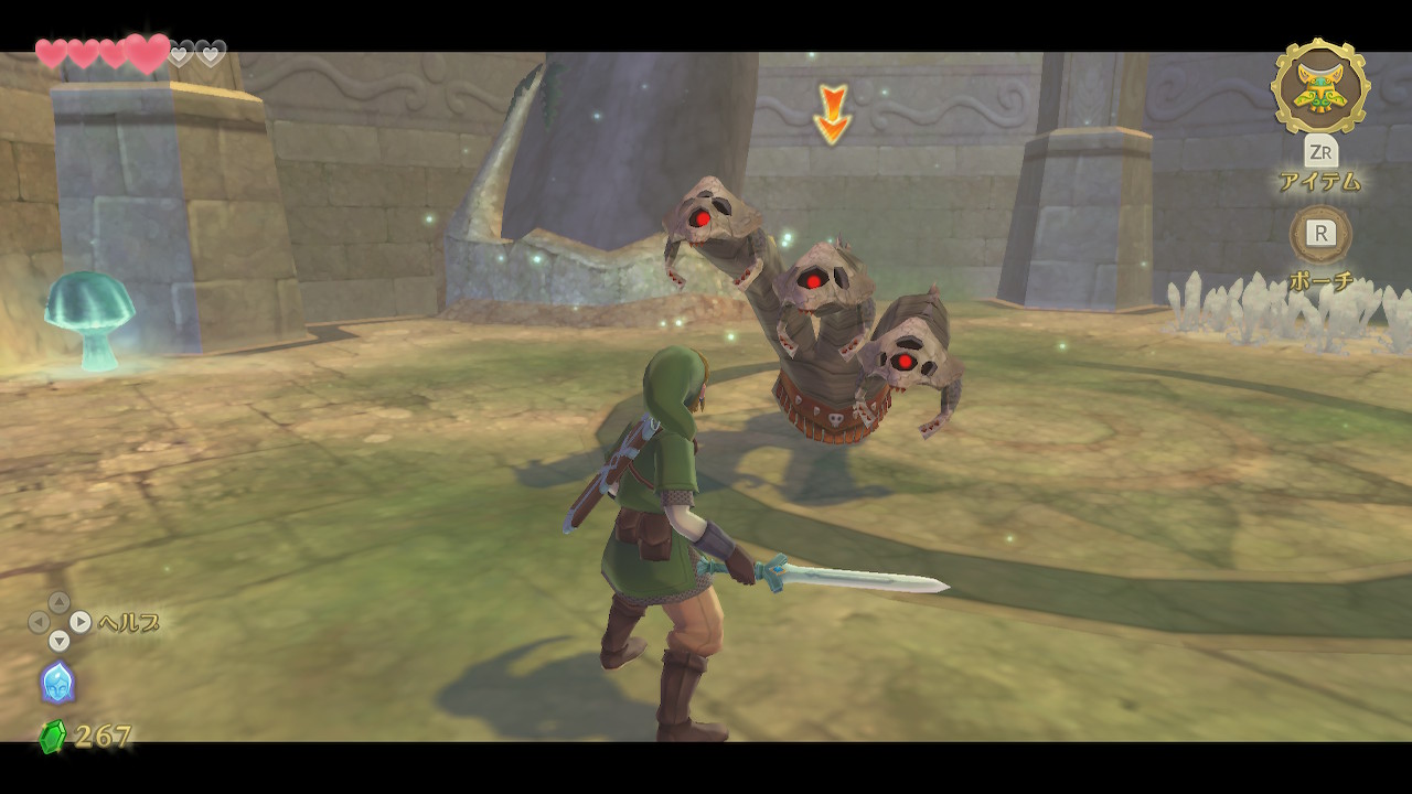 敵と戦う際は、斬る方向が攻略の鍵。間違えると攻撃が効かなかったり、反撃を受けたりする