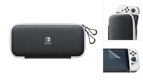 【美品】Nintendo Switch グレー（バッテリー強化版）＋純正ケース純正ケースをお付けします