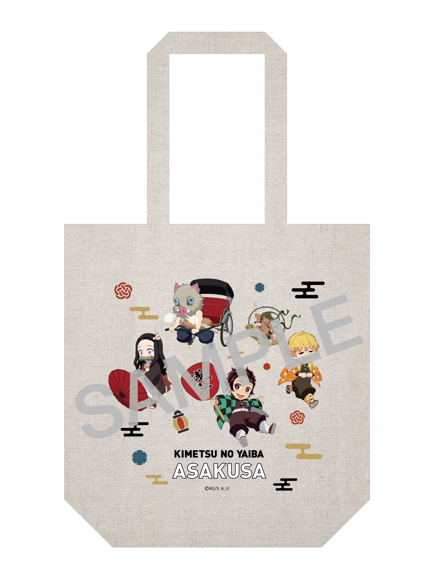 描き下ろしイラストを使用したグッズは湯飲みや絵馬、ハンドタオル、アクリルジオラマ、トートバッグなど多彩なラインナップ