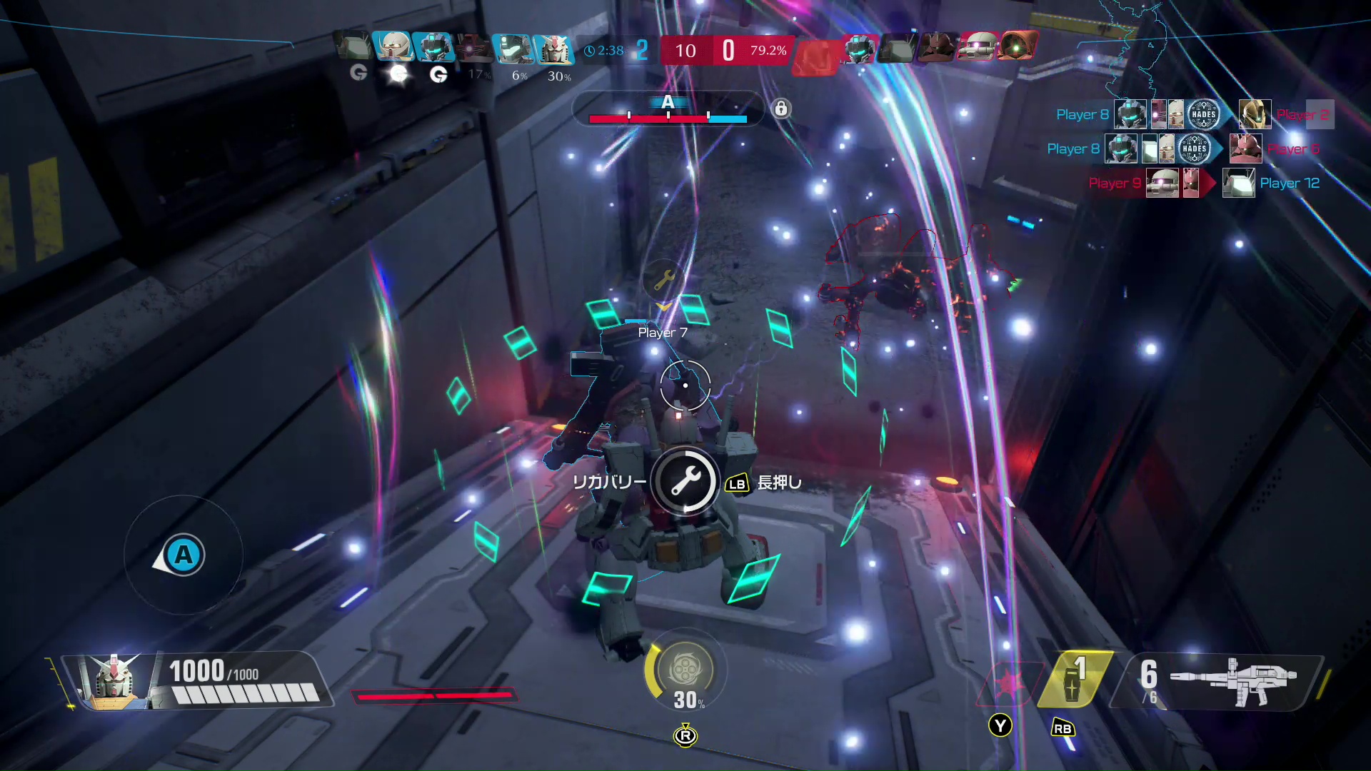 上手くリカバリーできれば、戦況は大きく変わる。ガンタンクなど、リカバリー速度が速いという特性を持つ機体も存在する