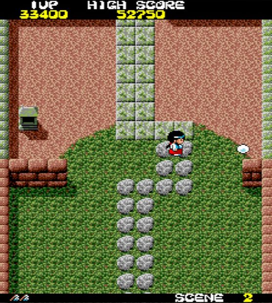 開始直後、右端に青色の水晶玉が隠されている