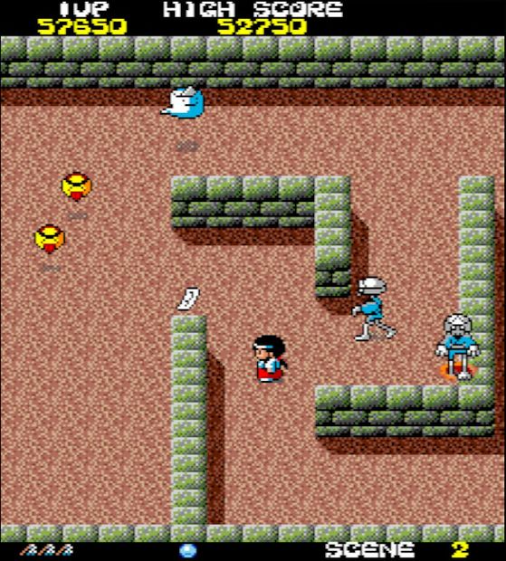 ステージ終盤にも青色の御札が隠されている