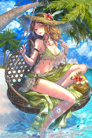 チェインクロニクル」水着姿のガラクスィアスとミシディアが登場