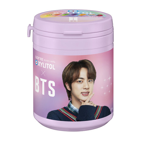 BTSのメンバーがデザインされた「キシリトールガム BTS Smileボトル