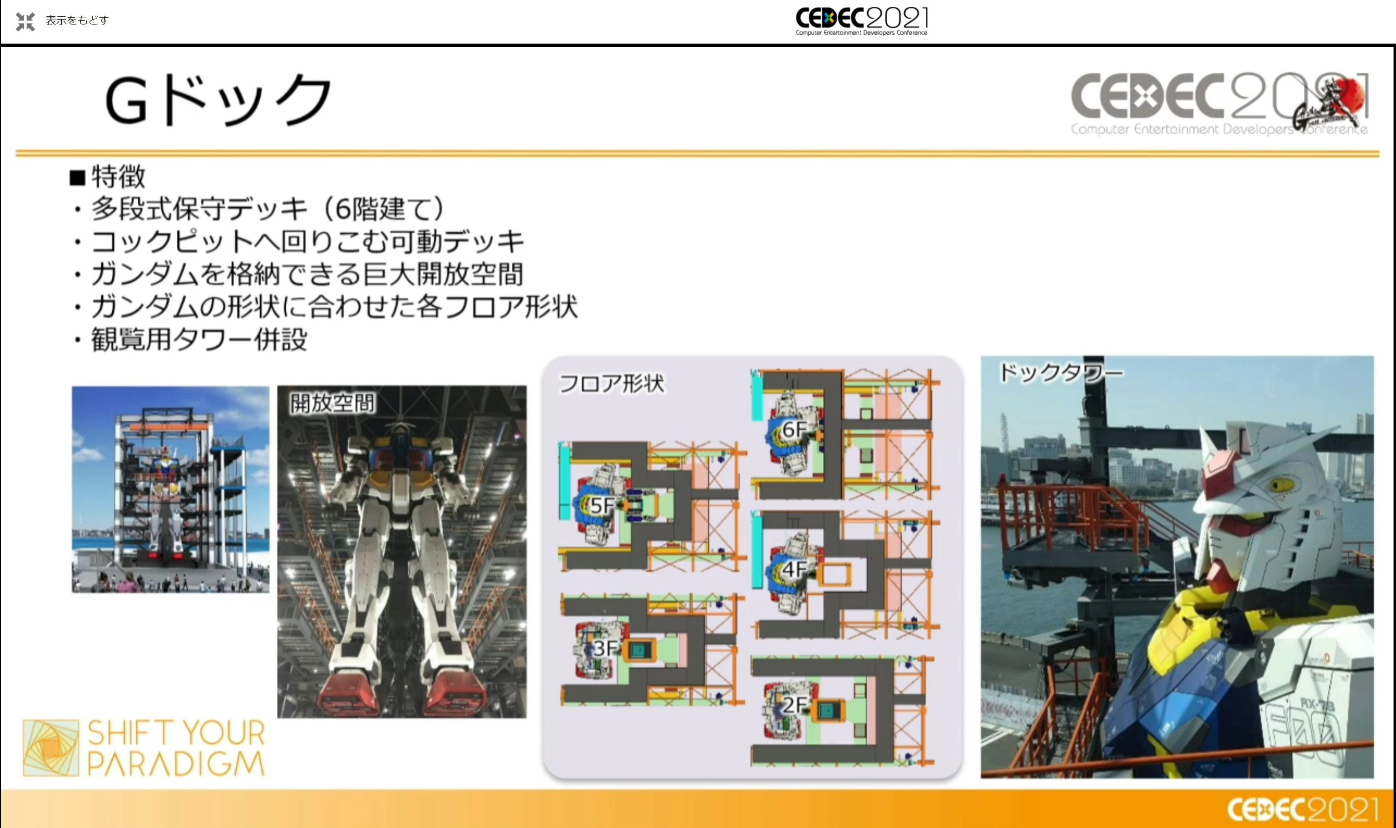 ガンダム本体だけでなく、Gキャリア、Gドックによって「動く実物大ガンダム」は成り立っている