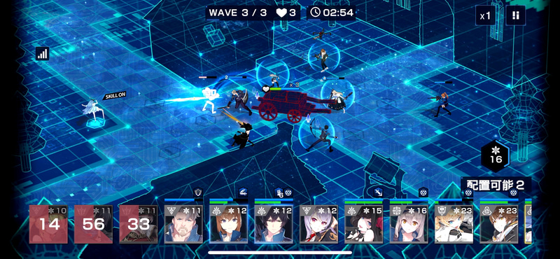 最終的にはぐるっと遠距離攻撃の英雄たちが保護対象を守る形になった