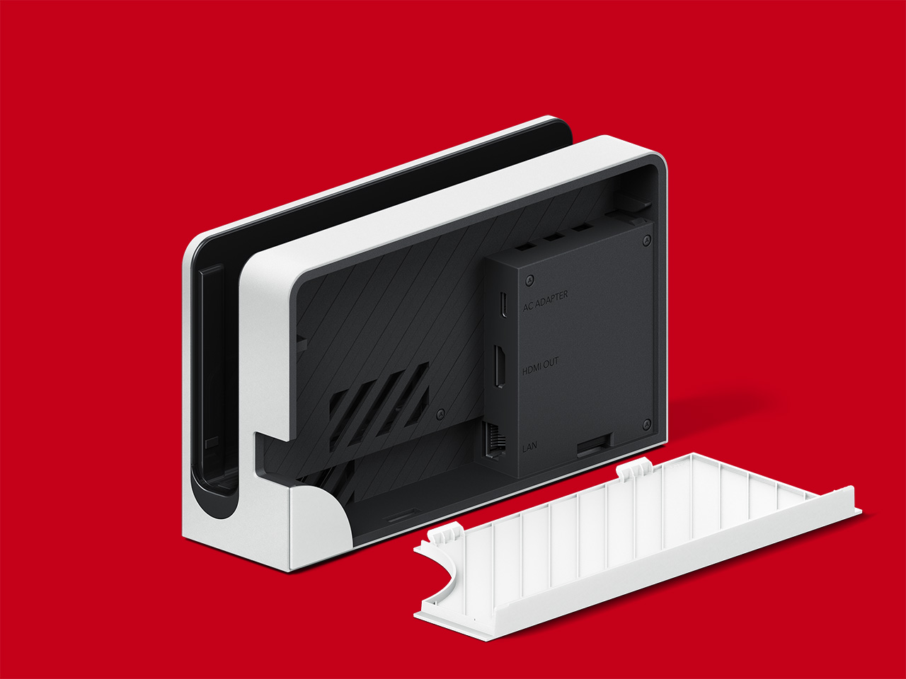 ドックに直接有線LANを挿せるように。なお背面カバーは取り外しできるようになった