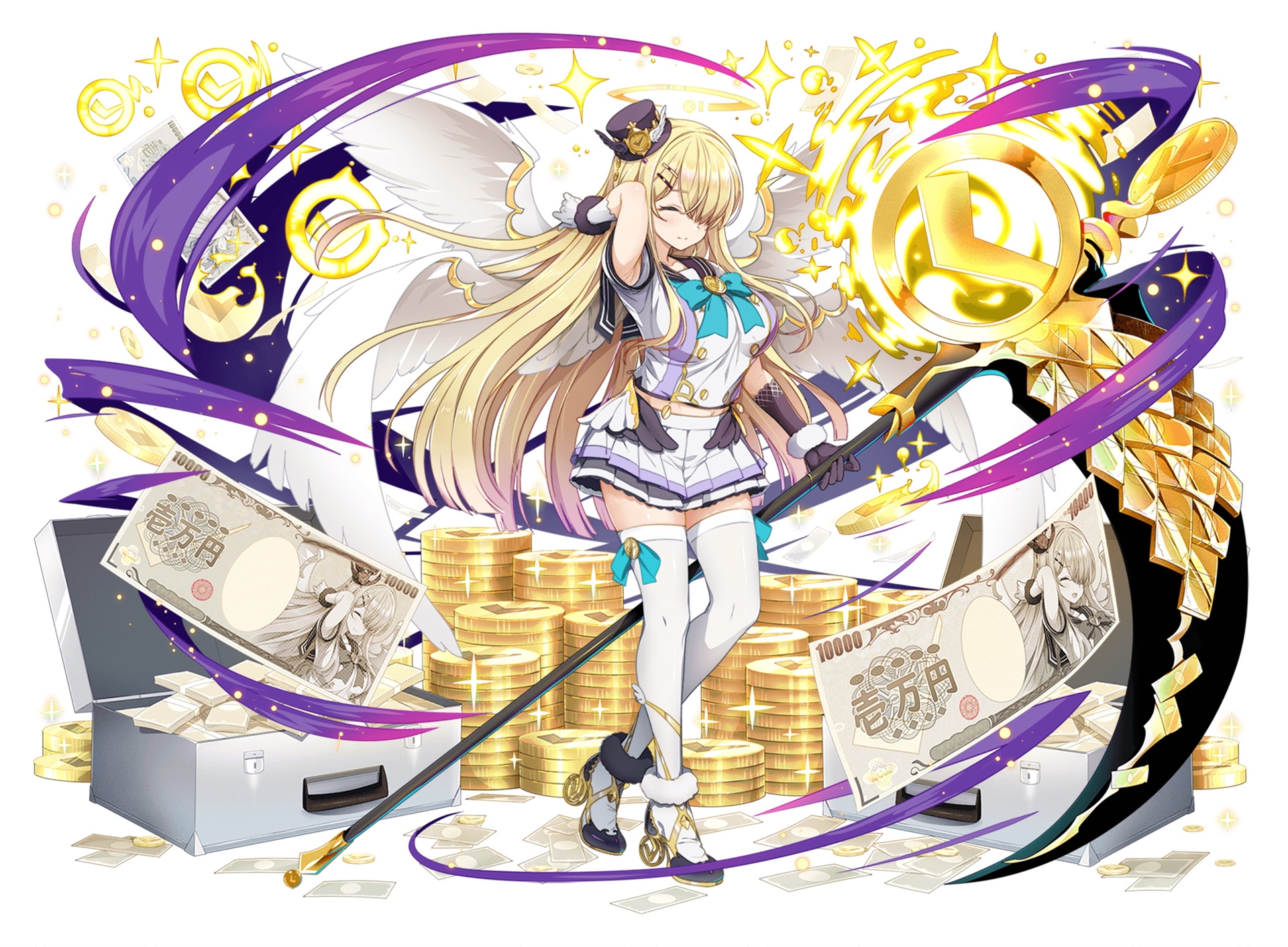 オーソライズ：光の国で、超絶ホワイトな金貸しをしている天使。困っている人を放っておけない優しい性格と、すぐキレ散らかすエセお嬢様な裏人格の2人が1つになった存在