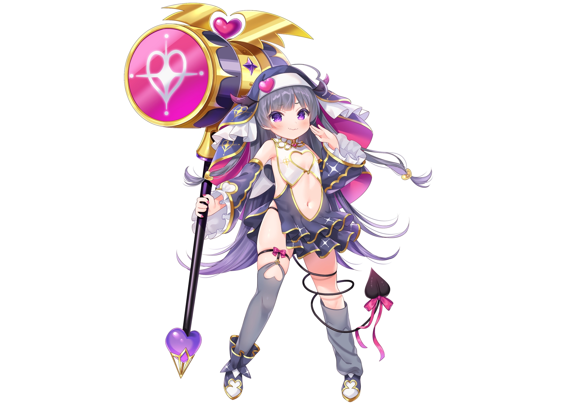 デッドライン：闇の国にある教会所属の聖女アイドル。しかし神の教えを放って自分の魅力を発信し続けた結果、破門寸前で田舎に左遷された。人を苛立たせたくなる天才だが熱狂的なファンも多い、大人を舐めまくったロリ