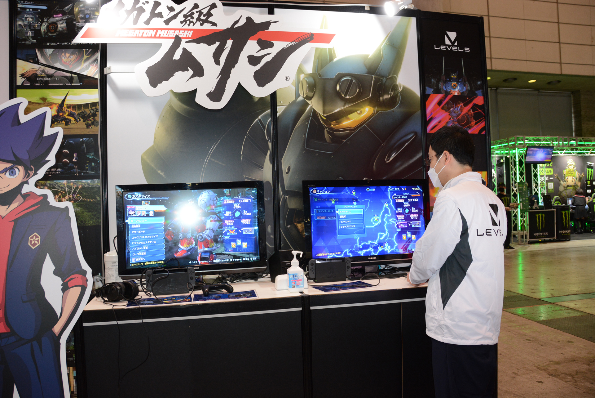 会場に試遊台を設置