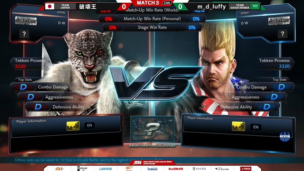 両者の使用キャラクター