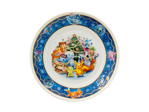 未使用品　ポケモン　クリスマスプレート　4枚セット ポケモン クリスマスプレート 2007年 ポケモンセンター製 陶器製