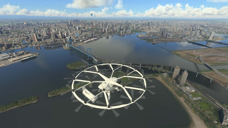 東京観光へ出発！結構な高度で飛べます